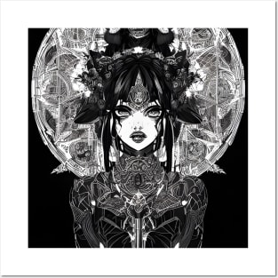 Enigmatic Elegance: Captivating Black and White Art for the Alternative Soul Posters and Art